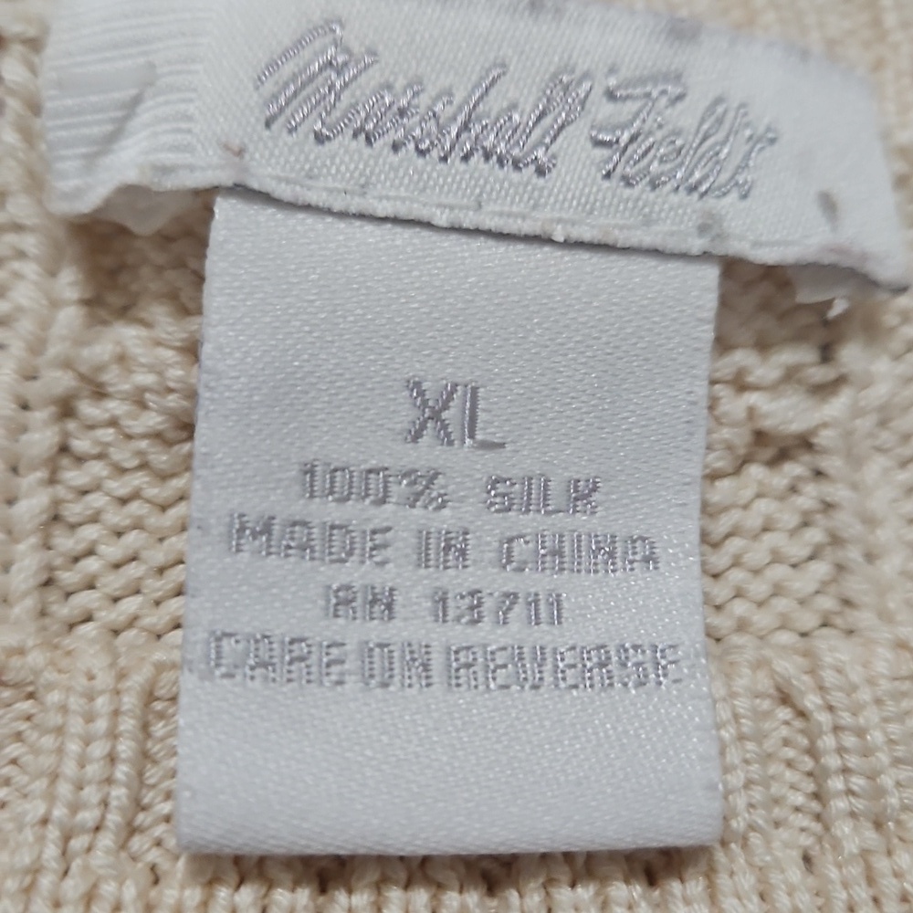 Silk Women's Cable Knit Sweater - Picture 7 of 8